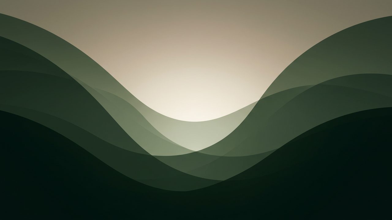 Abstract illustration of data resolving into a clear analytic surface